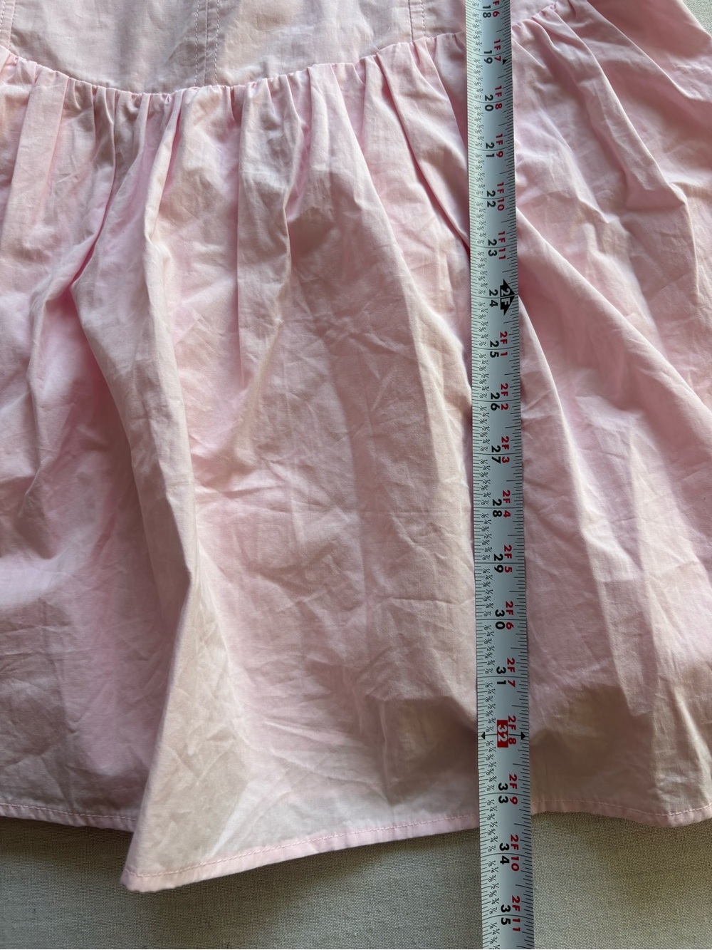 NWT Showpo Nelli Puff Sleeve Shirred Back Mini Dress Baby Pink Cotton Size 14 - Picture 8 of 10